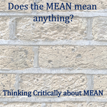 Preview of Does the Mean mean Anything? - Digital Product