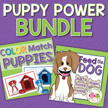Preview of Pets & Dog Theme Activities Preschool & Kindergarten - Math & Literacy BUNDLE