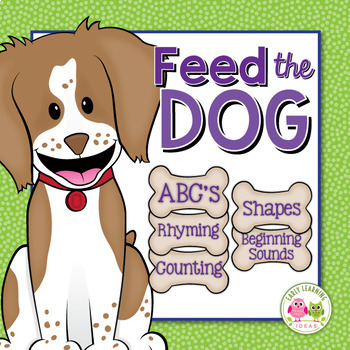 Preview of Pets & Dog Theme Activities - Counting to 20 Letters Rhyming & Shape Activities
