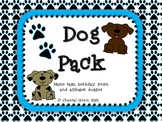 Dog Theme Classroom Pack- Name Tags, Birthday Pups and Alp