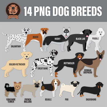 Download Popular Dog Breeds Clipart 12 Hand Drawn Png Dog Graphics Revised