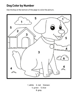 Preview of Dog Color by Number 