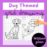 Dog Grid Drawing For Elementary and Middle School Visual A