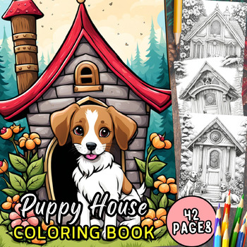 Preview of Dog House Christmas Coloring Pages 4th grade Coloring Sheet Kindergarten