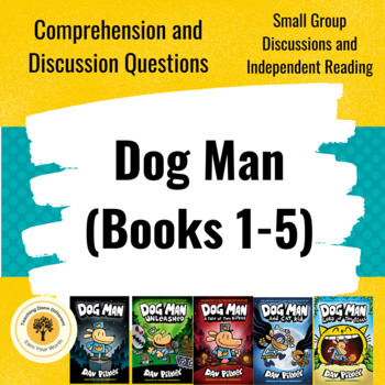 Preview of Dog Man Books 1-5 Independent/ Small Group Comprehension Questions