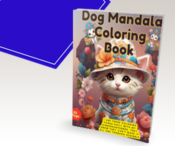 Preview of Dog Mandala Coloring Book - 53 Pages