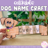 Dog Name Craft Editable