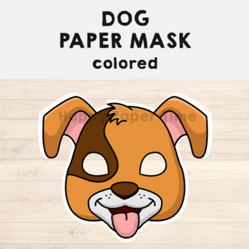 Pets Animal Paper Masks Printable Coloring Craft Activity Costume Template