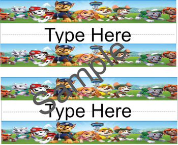 Preview of Dog Patrol Name Tags and Labels