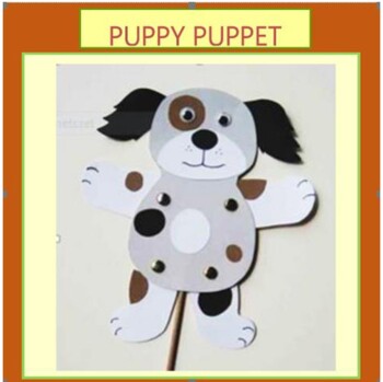 Preview of Dog Puppet Paper Craft - Printable templates, worksheets