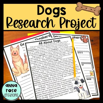 Preview of Dog Research Project - Research Organizers and Templates