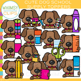 Dog School Supply Toppers Clip Art