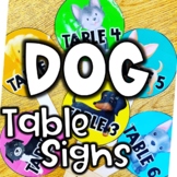 Dog Table Signs