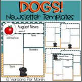 Dog Theme Classroom Decor * Editable Monthly Newsletters *