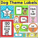 Dog Theme Editable Classroom Labels - make center signs, p