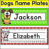 Dog Theme Editable Desk Name Tags