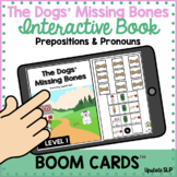 Dog Themed Interactive Book Prepositions and Pronouns Boom Cards