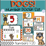 Dog Themed Number Posters * Classroom Decor