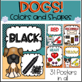 Dog Themed Shapes and Colors Posters * Classroom Decor Set