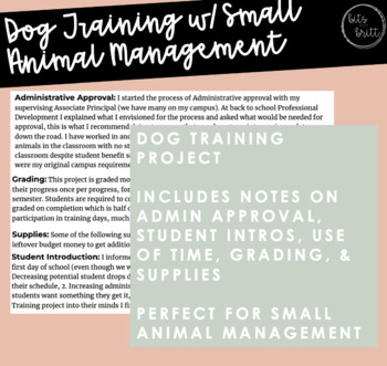 Preview of Dog Training with Small Animal Management