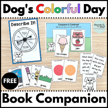 Preview of Mini Book Companion for Dog's Colorful Day Freebie for Vocabulary & Colors