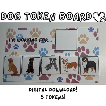 Preview of Dog token board, token board, aba, aba therapy, aba therapist, bcba, rbt, bcaba