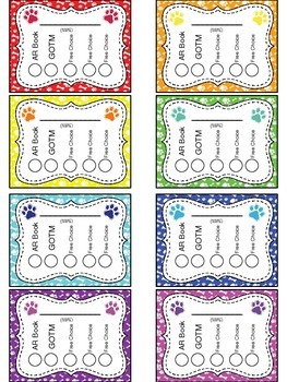Doggie Themed Punch Card Sampler by ATBOT The Book Bug | TpT