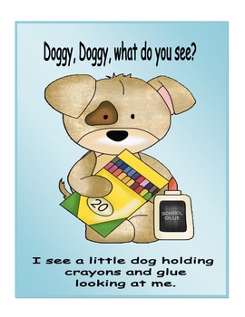 Preview of Emergent Reader Unit - Doggy, Doggy, what do you see? (Mini book)