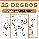Dogs Coloring 25 Page, Sheet of Dogs Clipart, Coloring Boo