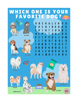 Preview of Dogs - Words Search Puzzles