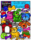 Dogs and Bones {Creative Clips Digital Clipart}