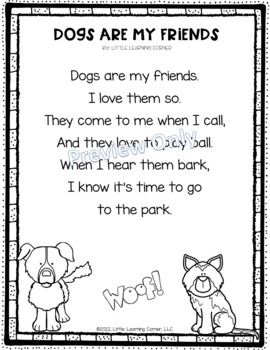Dogs are my Friends - Dog Poem for Kids by Little Learning Corner