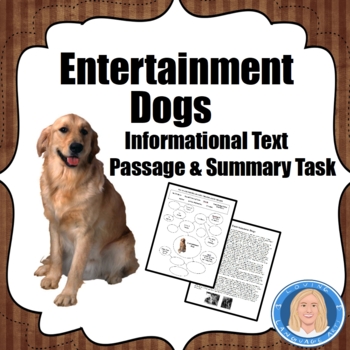 Preview of Dogs in Entertainment | Reading Comprehension Passage & ELA Tasks