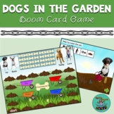 Dogs in the Garden: Boom card game, speech therapy, spring
