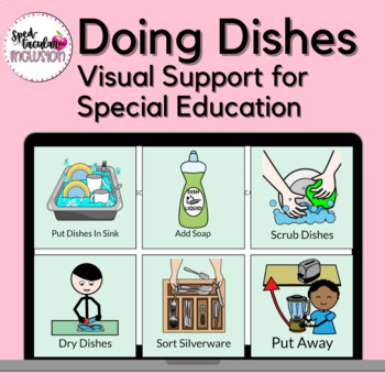 Preview of Doing Dishes Visual Support for Middle and High School Special Education