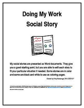 Preview of Doing My Work Social Story