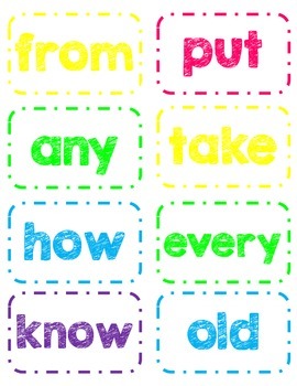 Dolch 1st Grade Sight Word Flash Cards/Word Wall Cards in White | TpT