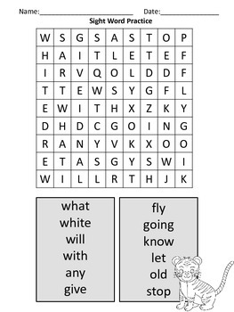 Dolch 220 Sight Word Word Searches by Mrs Loomis Creative Coursework