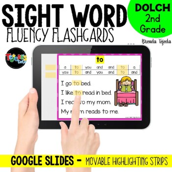 Preview of Dolch 2nd Grade DIGITAL Sight Word Fluency Cards