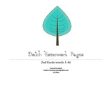 Dolch 2nd Grade Homework Pages