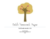 Dolch 3rd Grade Homework Pages