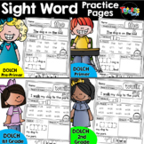 Dolch Bundle: Sight Word Practice Pages Pre-Primer - 2nd Grade