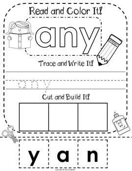 dolch first grade read trace write and build a word worksheets by sweeties