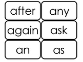 Dolch First Grade Sight Word Flash Cards in a PDF file.