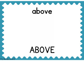 Preview of Dolch Fry Word Cards (Level 3): Essential Sight Words for Engaging Learning