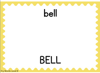 Preview of Dolch Fry Word Cards (Level 9): Essential Sight Words for Engaging Learning