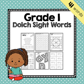 Preview of Dolch Grade 1 Sight Words Activities | Flashcards, Worksheets, & Spelling Lists