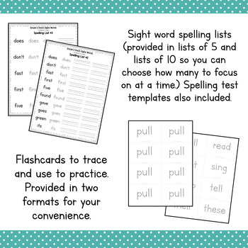 dolch grade 2 sight words flashcards worksheets and