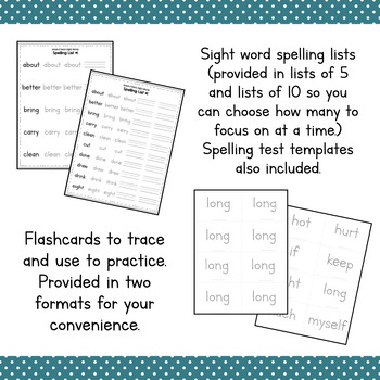 Dolch Grade 3 Sight Words: Flashcards, Worksheets, and Spelling Lists