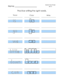 Dolch Handwriting Worksheet Bundle (All Sets)